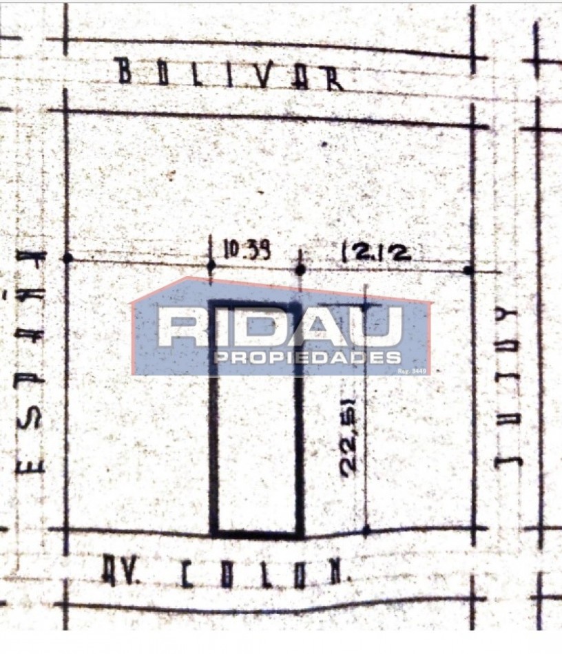 casa a demoler sobre lote de 10,40 x 22,50