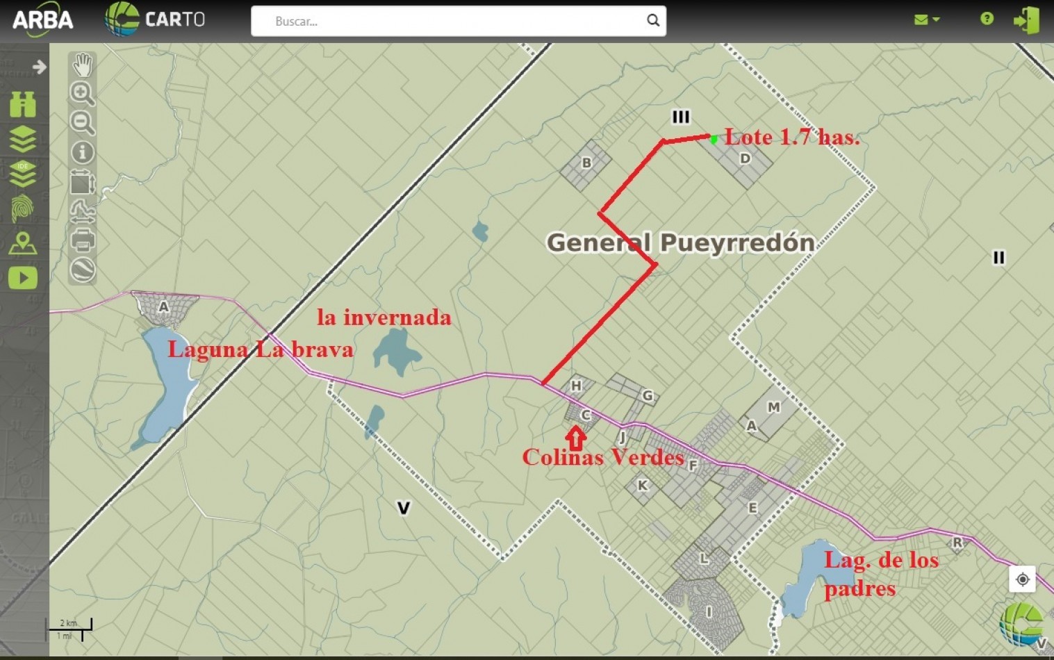 LOTE de 1,7 hectareas- ruta 226