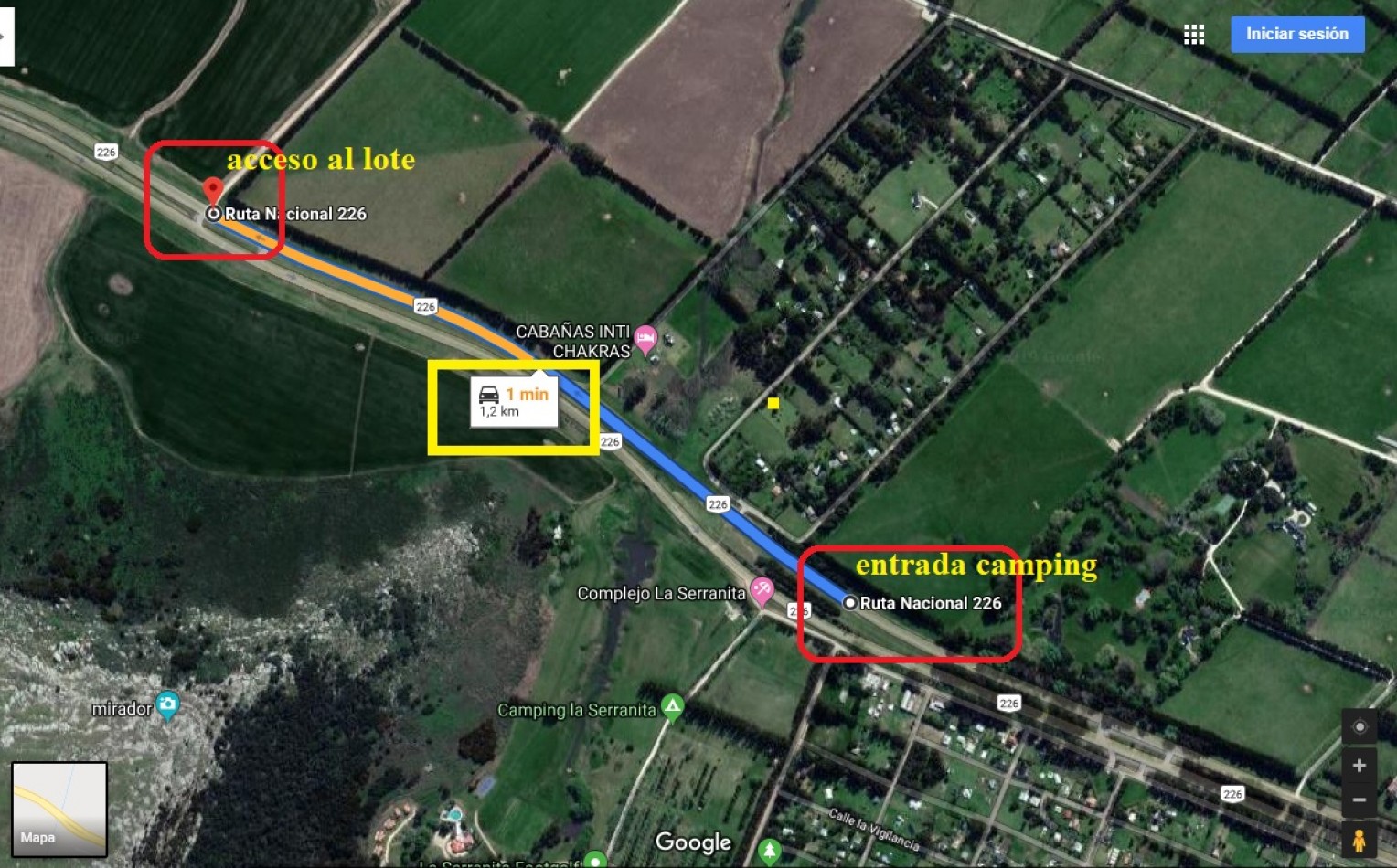LOTE de 1,7 hectareas- ruta 226