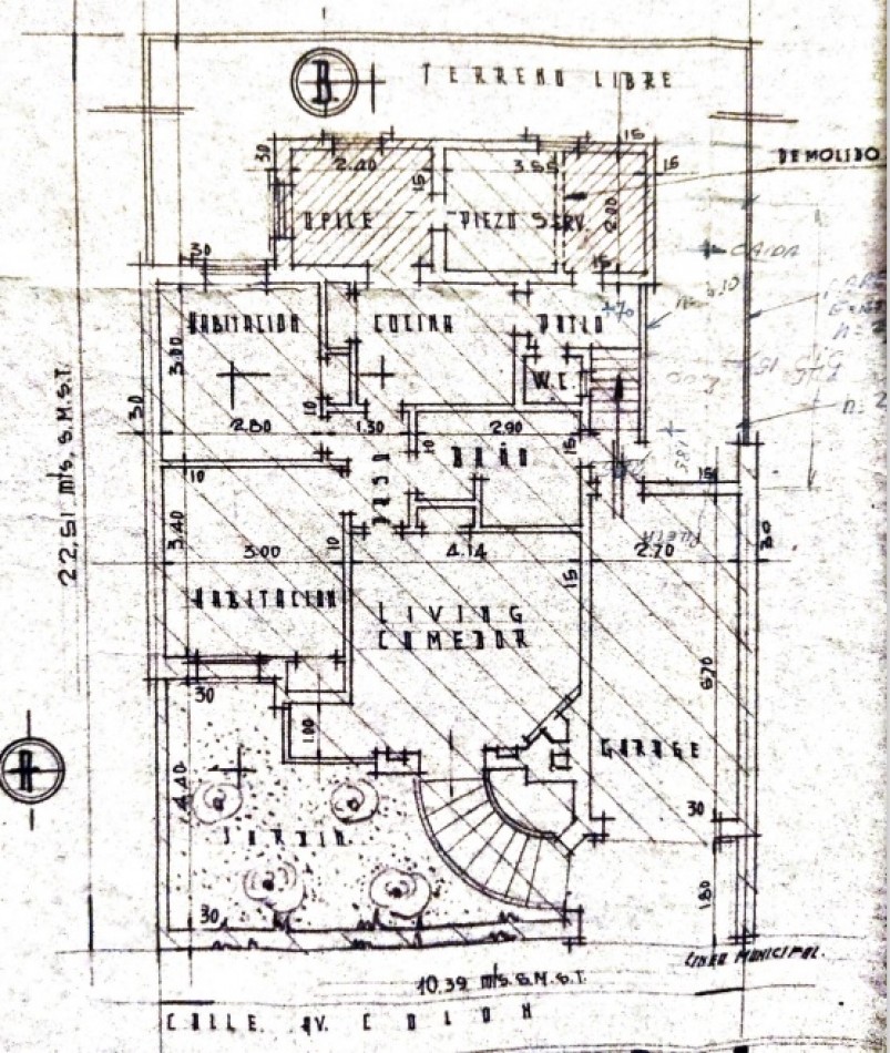 LOTE con casa a demoler sobre: 10,40 x 22,50- C1a