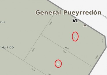 LOTE en Caisamar- 2 lotes linderos - 370 m2 y 420 m2