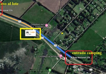 LOTE de 1,7 hectareas- ruta 226